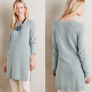 Anthropologie Sea Green Tunic Sweater